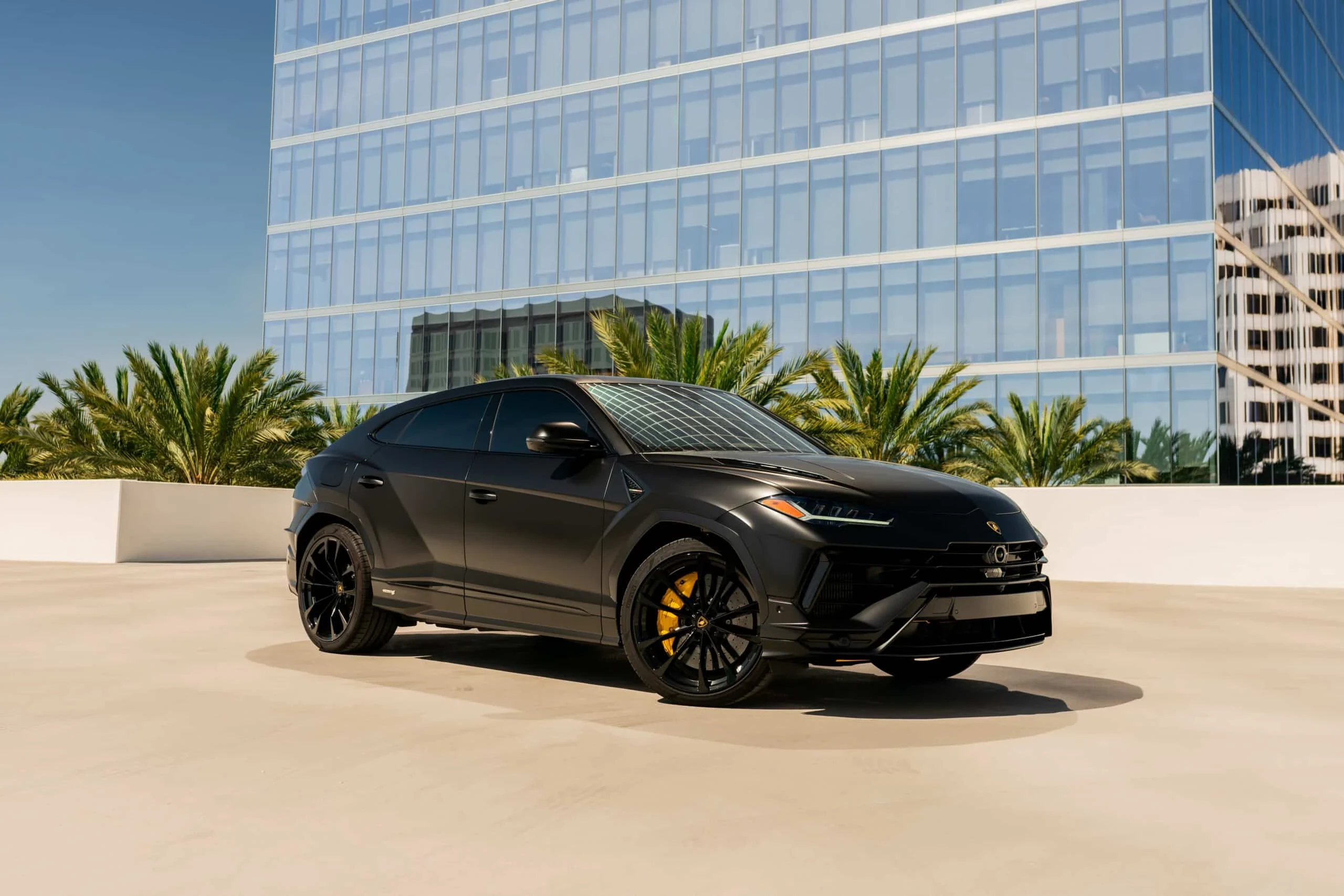 Lamborghini Urus S exterior for one-way miami car delivery requests